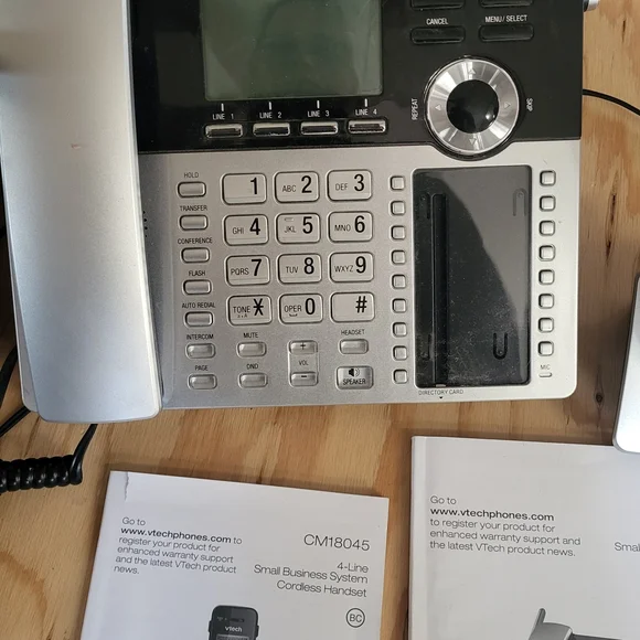 VTech 4-Line Business Phone System - Black and Silver